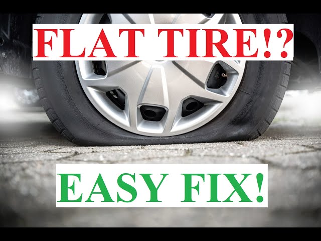 HOW TO FIX a Flat Tire EASY! Hole Punctured Tire Repair Kit Tutorial - SAVE MONEY!
