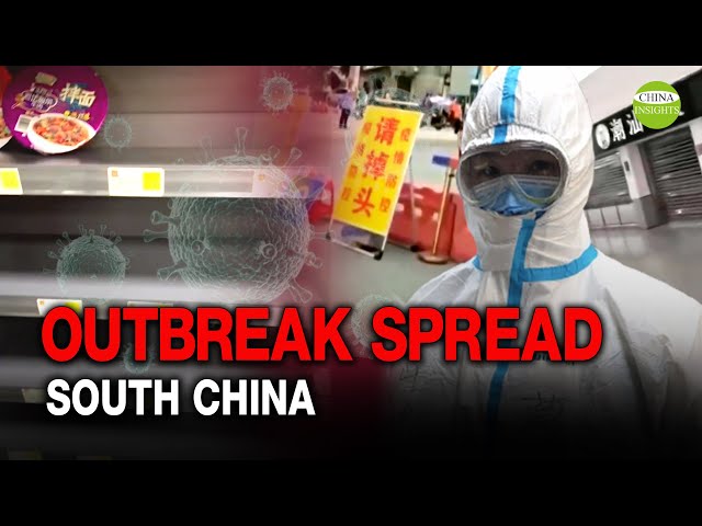 Outbreak emerges in four richest cities in Guangdong, and it spreads to other cities and provinces