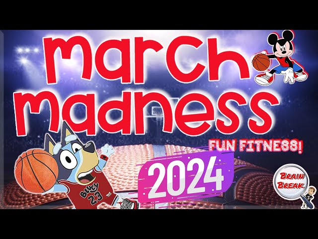 The ULTIMATE March Madness Brain Break!! 🏀 Fun Fitness 🏀 Basketball Workout for Kids 🏀 Spot-it