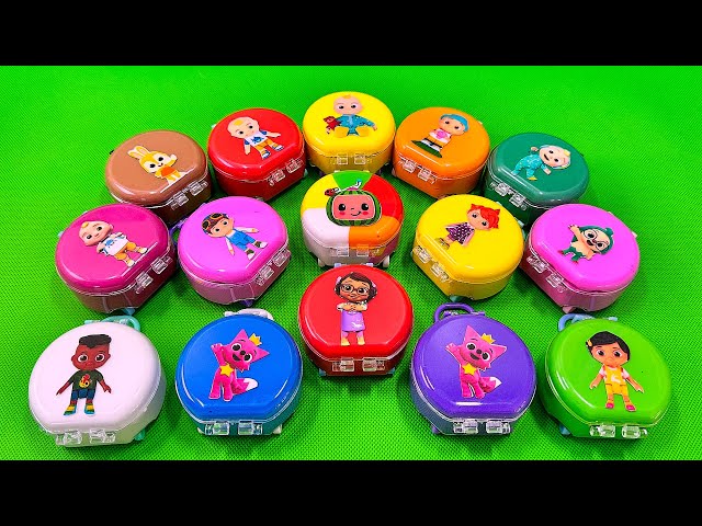 Looking Cocomelon, Pinkfong in Suitcase with Rainbow CLAY! Satisfying ASMR Video 2