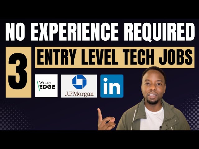 3 Tech jobs that require no experience