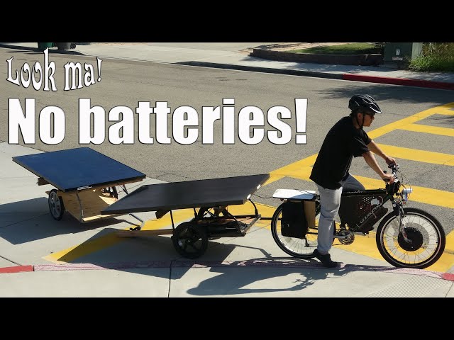 Can you power an electric bike with just a solar panel without any batteries?