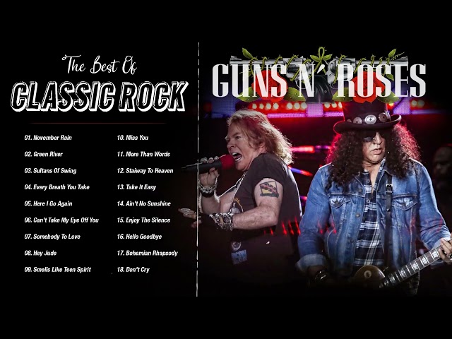 Guns N' Roses,Scorpions,ACDC, Queen - Las 100 mejores canciones de rock clásico de todos los tiempos