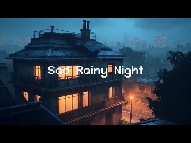 Sad Rainy Night On The Rooftop ⛈️ Lofi Hip Hop Radio ☂️ Beats To Chill / Relax
