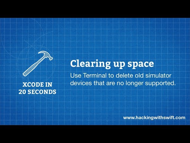 Xcode in 20 Seconds: Clearing up space