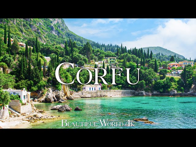 Corfu, Greece 4K Relaxation Film - Calming Piano Music - Natural Landscape