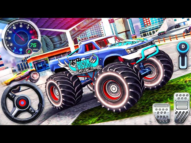 Monster Truck Stunts Driver Simulator 3D - Car Extreme Impossible City Driver - Android GamePlay #2