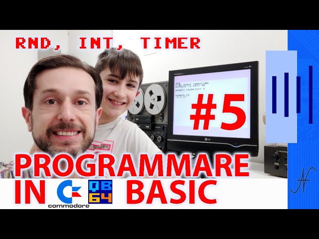How to Program in Basic, video #5, Rnd() Int() Timer, Commodore, GwBasic with DOSBox, QB64 