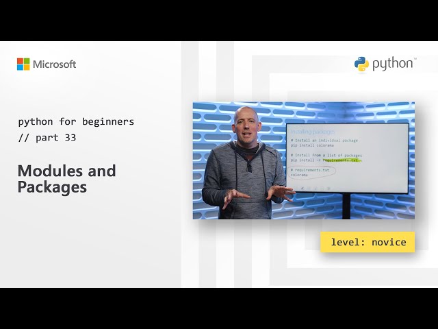 Modules and Packages | Python for Beginners [33 of 44]