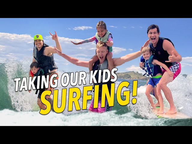 Taking our kids surfing!