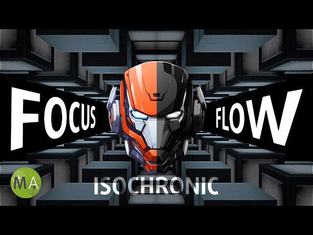 Focus Flow Minimal Techno Study Music + Beta Isochronic Tones 16-20Hz