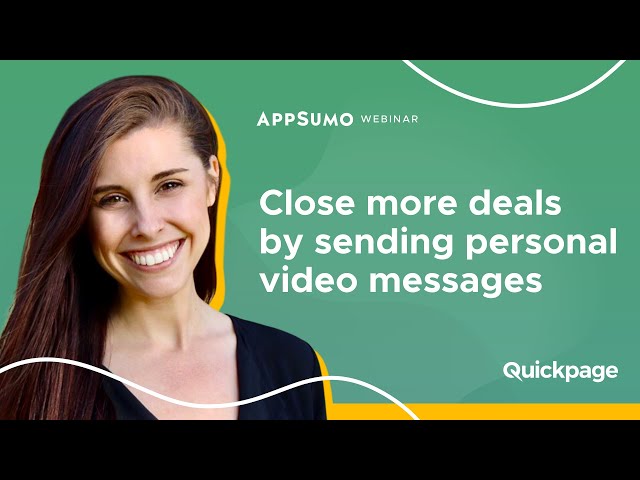 Send personalized video messages to increase replies and close more deals with Quickpage
