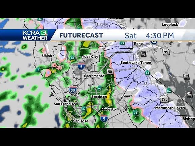 More Valley showers and snow in the mountains of Northern California
