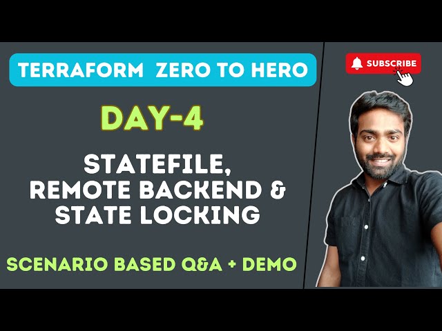 Day-4 | Terraform State DeepDive | Remote Backend | State Locking #abhishekveeramalla #terraform