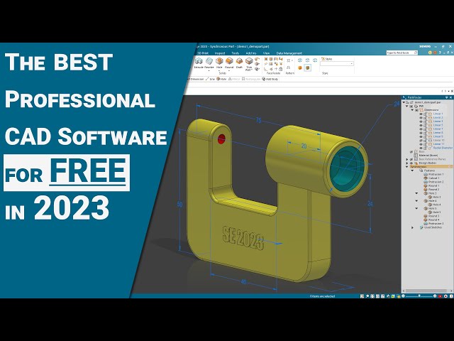 The best Professional 3D CAD Software you can use for FREE in 2023? | Solid Edge 2023