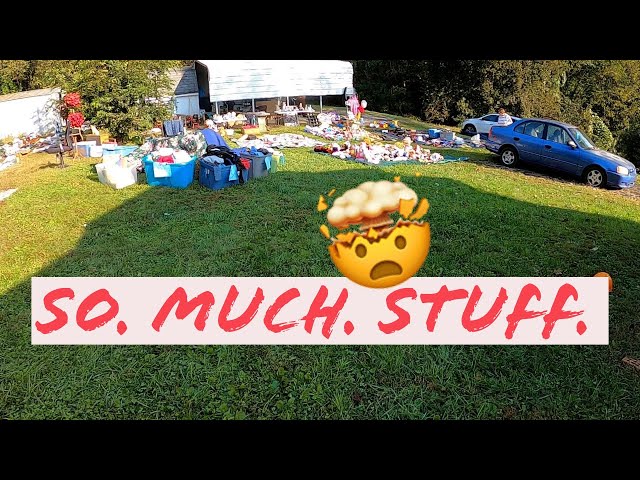 THIS YARD SALE WAS SO OVERWHELMING! | Garage Sale SHOP WITH ME to Sell on Ebay, Poshmark & Etsy!