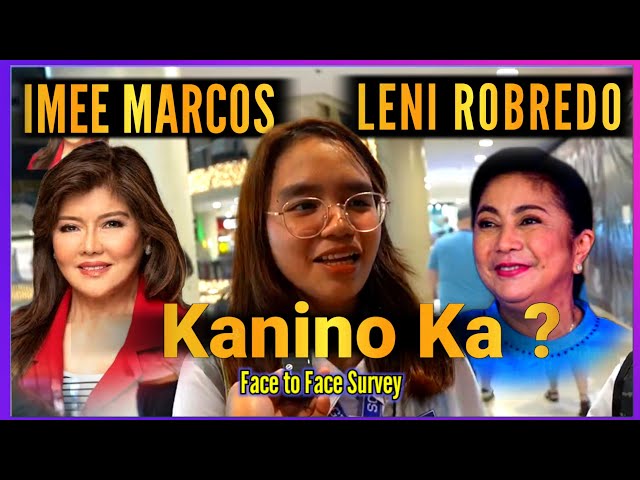 LENI vs IMEE Kanino Ka? | Face To Face | Election Survey - Imee Marcos Leni Robredo latest news