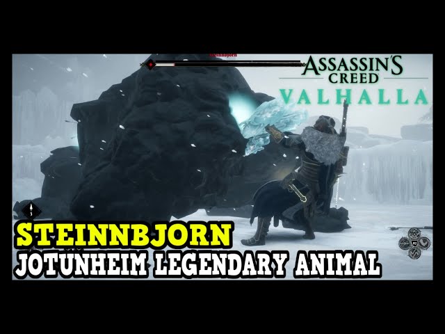 Assassin's Creed Valhalla Steinnbjorn Legendary Animal Boss Fight in Jotunheim