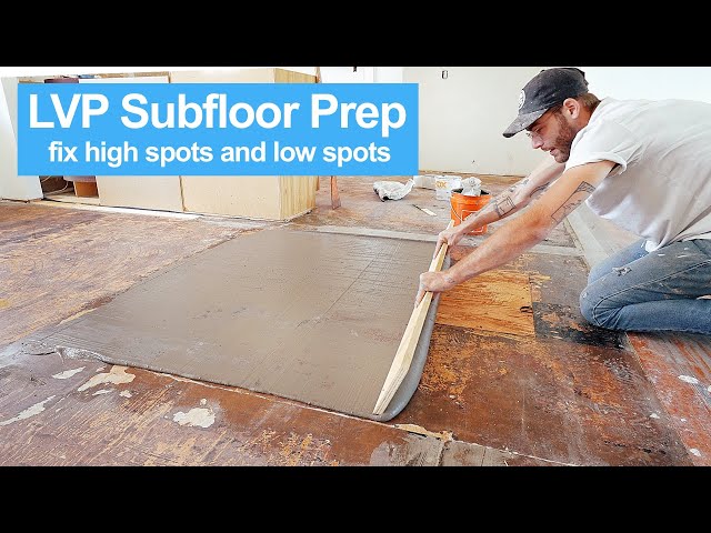 How To Prep Wood Subfloor for Luxury Vinyl Plank Flooring for Beginners. Fix High and Low Spots!