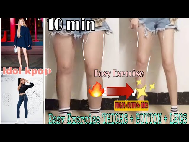 [10 Min] Easy exercise THIGHS + BUTTON + LEGS at home | Top bài tập đùi + mông và chân hiệu quả nhất