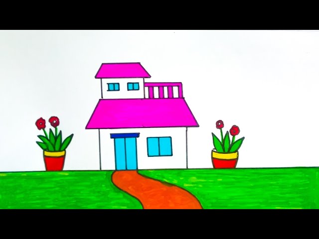Very Easy Scenery Drawing For Kids Step By Step.