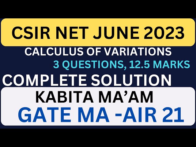 CSIR NET JUNE 2023 COV COMPLETE SOLUTION
