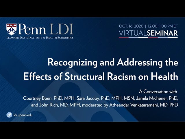 Recognizing and Addressing Structural Racism in Health