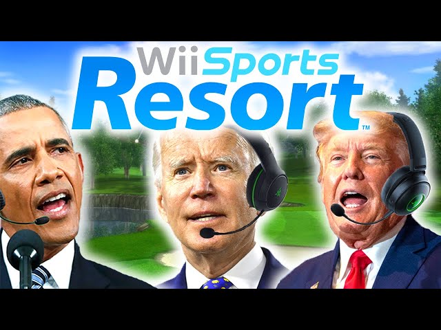 US Presidents Play Wii Sports Resort Golf  9