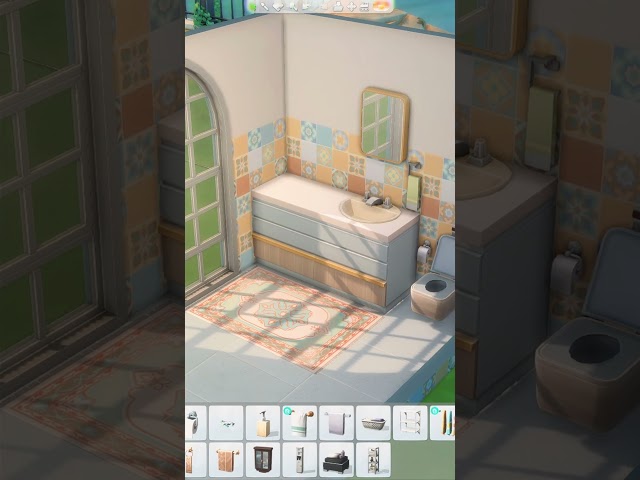 Can I build a bathroom with Home Chef Hustle? | The Sims 4 Room Building #Shorts #Sims4 #Gaming