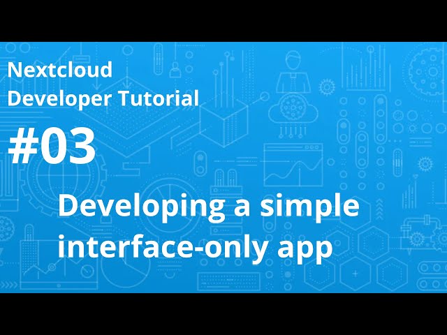 Tutorial: Developing a simple interface only app