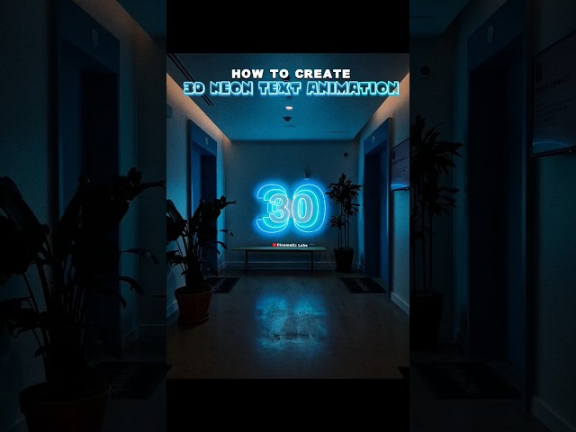 Glowing Neon Text Animation in Video #vn
