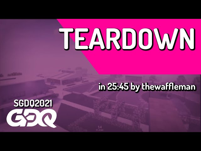 Teardown by thewaffleman in 25:45 - Summer Games Done Quick 2021 Online
