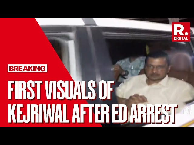 First Visuals Of Kejriwal Emerge After His Arrest; Medical Team Awaits Him At ED Office