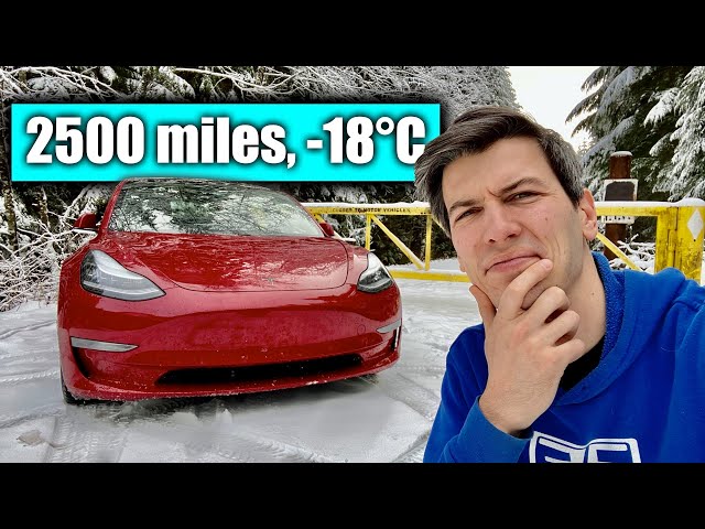 How Miserable Is A Winter Tesla Road Trip? -18°C & Broken Superchargers