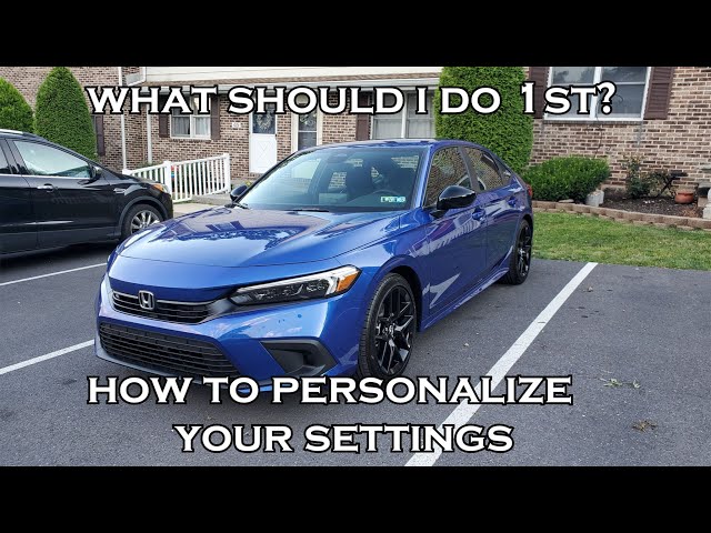 11th Gen 2022 Honda Civic Sport, how to personalize your settings.
