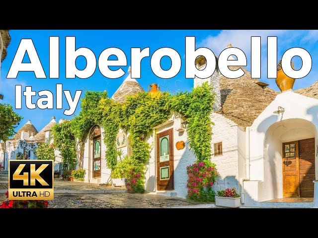 Alberobello, Italy Walking Tour (4k Ultra HD 60fps) – With Captions