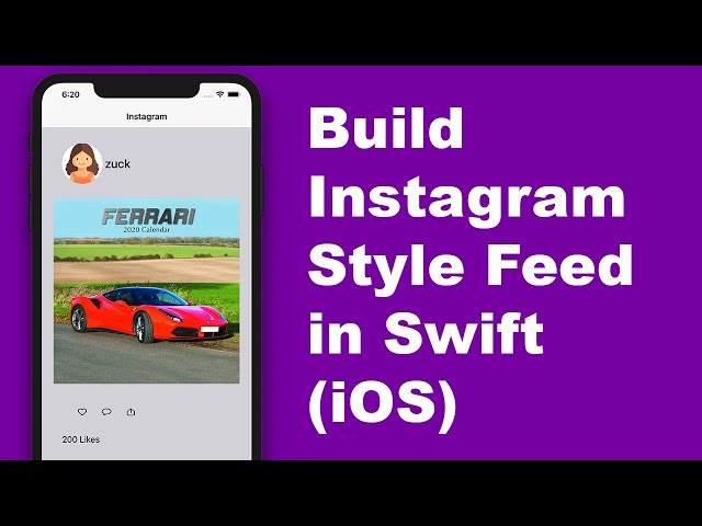 Swift Tutorial: Build Instagram Feed in Swift (Xcode 11 - Custom Tableview)