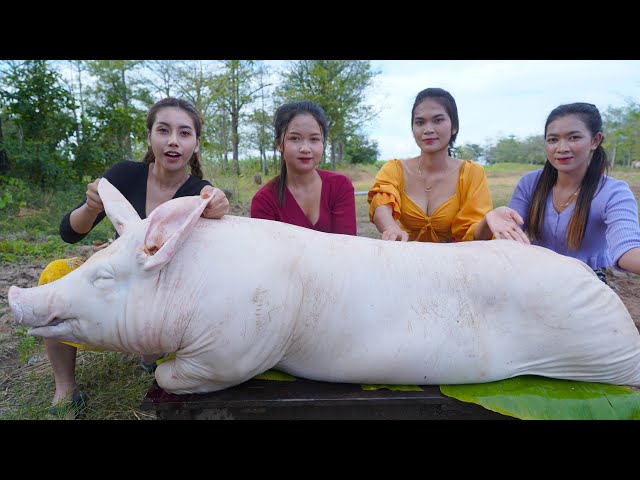 Wow cook pork recipe in my big family - Amazing video