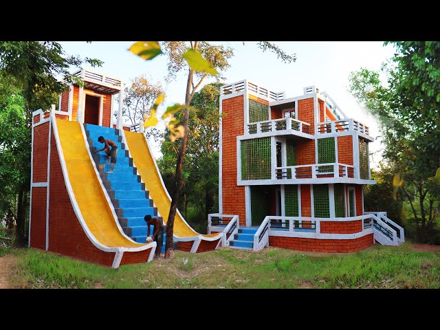 Build Most Creative Wonderful Twin Water Slide Park To Swimming Pools