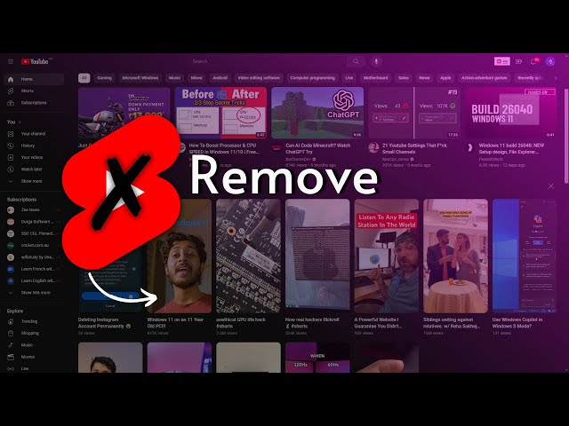 How to Remove YouTube Shorts from Your Feed?