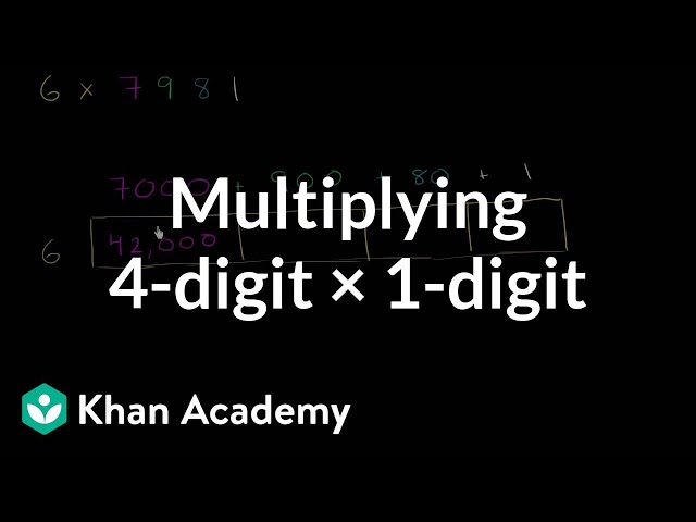 Multiplying: 4 digits times 1 digit (using grid) | 4th grade | Khan Academy