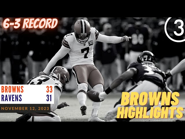 VIDEO | Cleveland Browns rally to win, stun Baltimore Ravens 33-31