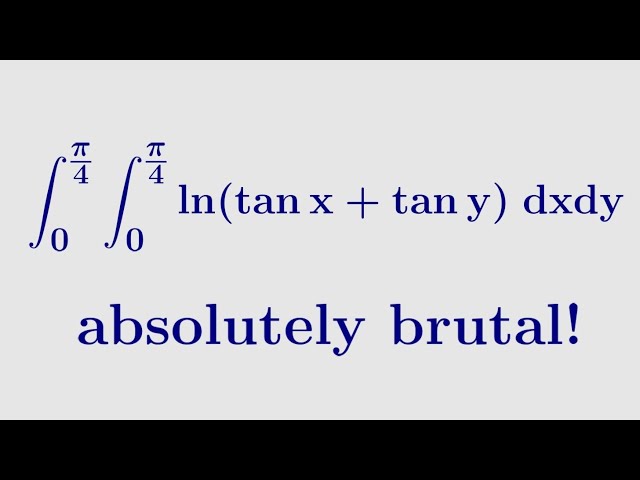 A brutal iterated integral!