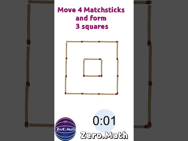 Matchstick Puzzle #shorts #math #puzzle #matchsticks #riddles