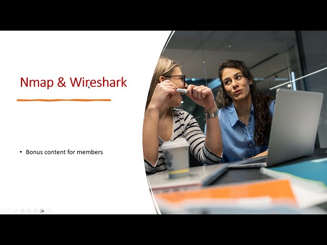 Nmap and Wireshark:  Nmap bonus content for members