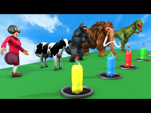 Choose The Right Drink Challenge With Gorilla Cow Dinosaur Mammoth Elephant Hippo Max Level Squeeze