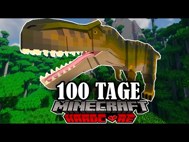 Ich habe 100 Tage Minecraft Hardcore auf einer Dinosaurier Insel überlebt! Tag 1 bis 100 | Challenge