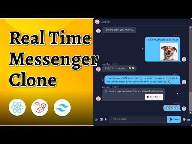 Build and Deploy Real Time Messenger Clone - Laravel, React, Tailwind.css