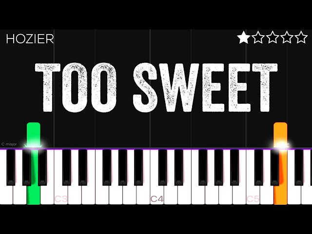 Hozier - Too Sweet | EASY PIano Tutorial