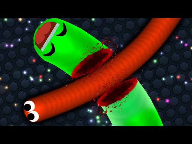 Slither.io 1 Troll Hacker Snake vs. Trap Giant Snakes Epic Slitherio Gameplay!
